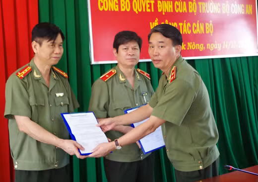 Đại tá Nguyễn Ngọc Chương làm Giám đốc Công an tỉnh Đắk Nông thay Thiếu tướng Vũ Văn Đủ. Ảnh: Cand.