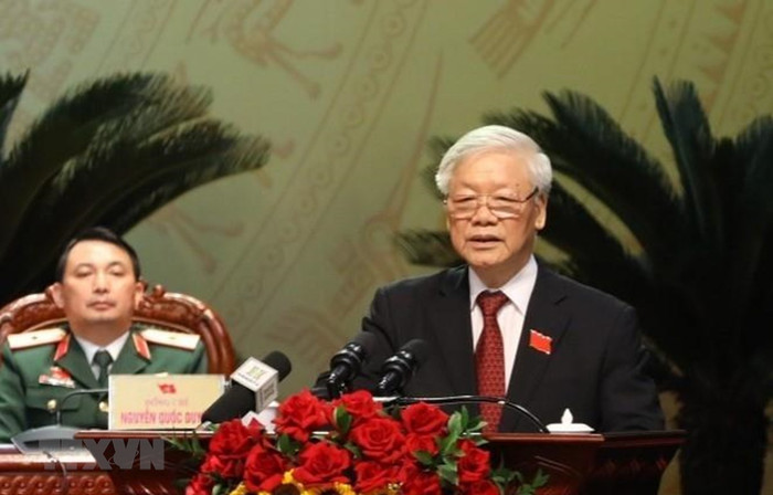 Tổng Bí thư, Chủ tịch nước Nguyễn Phú Trọng phát biểu chỉ đạo Đại hội. (Ảnh: Văn Điệp/TTXVN) Tổng Bí thư, Chủ tịch nước Nguyễn Phú Trọng phát biểu chỉ đạo Đại hội. (Ảnh: Văn Điệp/TTXVN)