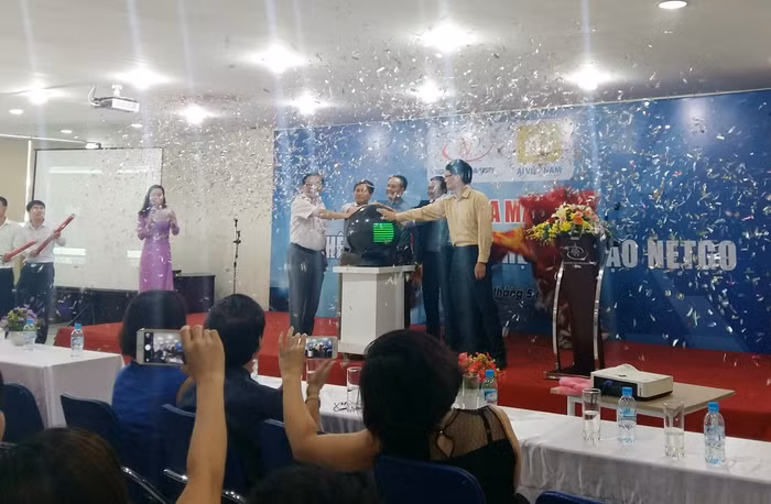 Đại học Nguyễn Trãi công bố hệ thống đào tạo NETGO - học trực tuyến ở tất cả mọi nơi trên thế giới. ảnh: Ngọc Quang.