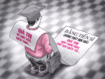 Loạn đào tạo tiến sĩ. ảnh minh họa: DAD.