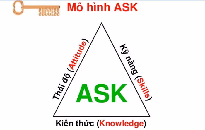 Theo bà Nga, ASK là mô hình được sử dụng rất phổ biến trong quản trị nhân sự nhằm đào tạo và phát triển năng lực cá nhân. Mô hình này đưa ra các tiêu chuẩn nghề nghiệp cho các chức danh công việc trong tổ chức dựa trên ba nhóm tiêu chuẩn chính: Phẩm chất hay thái độ (Attitude), Kỹ năng (Skills) và Kiến thức (Knowledges). Cụ thể hơn: Phẩm chất/Thái độ (Attitude): thuộc về phạm vi cảm xúc, tình cảm (Affective); Kỹ năng (Skills) - kỹ năng thao tác (Manual or physical); Kiến thức (Knowledge): thuộc về năng lực tư duy (Cognitive). Kiến thức được hiểu là những năng lực về thu thập tin dữ liệu; năng lực (phân tích, tổng hợp, đánh giá, ứng dụng) hiểu các vấn đề. Đây là những năng lực cơ bản mà một cá nhân cần hội tụ khi tiếp nhận một công việc. Công việc càng phức tạp thì cấp độ yêu cầu về các năng lực này càng cao. Các năng lực này sẽ được cụ thể hóa theo đặc thù của từng doanh nghiệp.