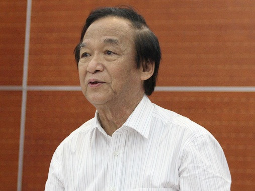 GS Nguyễn Lân Dũng: "Cụ Nguyễn Tuân có sống lại cũng không trả lời được câu hỏi: “Ngừng nghỉ tiếng chim kêu – Câu này là câu gì?". Ảnh: Ngọc Quang. GS Nguyễn Lân Dũng: "Cụ Nguyễn Tuân có sống lại cũng không trả lời được câu hỏi: “Ngừng nghỉ tiếng chim kêu – Câu này là câu gì?". Ảnh: Ngọc Quang.