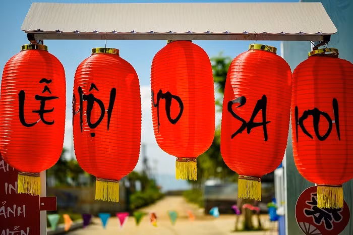 Những chiếc đèn lồng ấn tượng tại lễ hội Yosakoi.