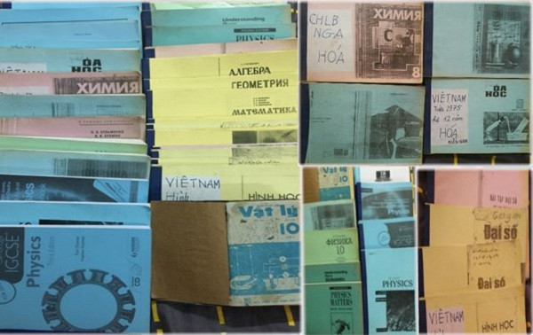 So sánh sách giáo khoa Toán – Lý - Hóa của Việt Nam trước năm 1980 với sách của thế giới hiện nay: Anh, Mỹ, Nga, Pháp… thì thấy cơ bản giống nhau (Ảnh: tác giả cung cấp).