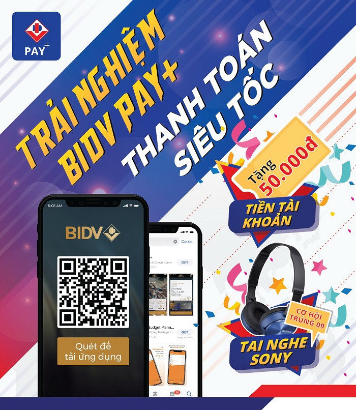 Trải nghiệm BIDV Pay+ thanh toán siêu tốc. Trải nghiệm BIDV Pay+ thanh toán siêu tốc.