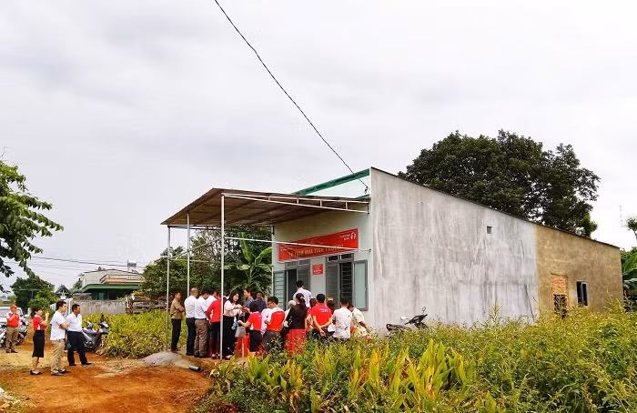Căn nhà rộng 40m2 trị giá 72 triệu đồng do Tập đoàn TNG Holdings Việt Nam và Maritime Bank tài trợ toàn bộ.
