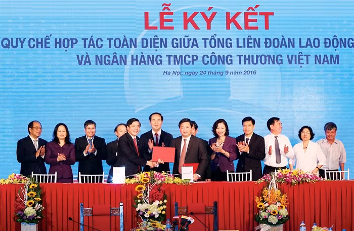 VietinBank và Tổng Liên đoàn Lao động Việt Nam ký kết Quy chế hợp tác toàn diện.