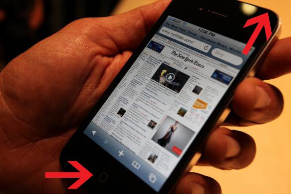 Nếu muốn chụp ảnh màn hình của Iphone bạn hãy bấm đồng thời nút Home và nút nguồn của máy, ảnh chụp màn hình sẽ được lưu trong ứng ứng dụng Photos. Nếu muốn chụp ảnh màn hình của Iphone bạn hãy bấm đồng thời nút Home và nút nguồn của máy, ảnh chụp màn hình sẽ được lưu trong ứng ứng dụng Photos.