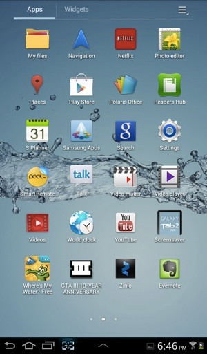 Các thanh công cụ trên giao diện TouchWiz được sắp xếp theo phong cách tạp chí, khiến màn hình trông thoáng hơn và tận dụng được nhiều không gian. Các ứng dụng độc quyền trong TouchWiz đặt ngay trên đầu để truy cập dễ dàng. Các thanh công cụ trên giao diện TouchWiz được sắp xếp theo phong cách tạp chí, khiến màn hình trông thoáng hơn và tận dụng được nhiều không gian. Các ứng dụng độc quyền trong TouchWiz đặt ngay trên đầu để truy cập dễ dàng.