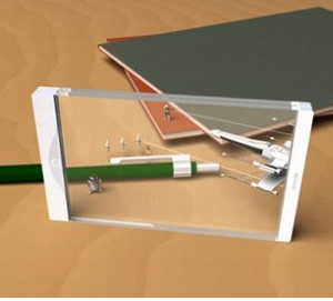 5. Thru Phone: Điện thoại Thru sẽ làm say mê những người hâm mộ điện thoại đang muốn tìm kiếm các mẫu điện thoại trong suốt. Mẫu điện thoại này có sự pha trộn giữ một “cơ thể” trong suốt và dạng thiết kế trượt. Chính xác hơn là người dùng có thể nhìn thấy hình ảnh 3D của đối tượng đặt sau điện thoại khi trượt điện thoại. 5. Thru Phone: Điện thoại Thru sẽ làm say mê những người hâm mộ điện thoại đang muốn tìm kiếm các mẫu điện thoại trong suốt. Mẫu điện thoại này có sự pha trộn giữ một “cơ thể” trong suốt và dạng thiết kế trượt. Chính xác hơn là người dùng có thể nhìn thấy hình ảnh 3D của đối tượng đặt sau điện thoại khi trượt điện thoại.