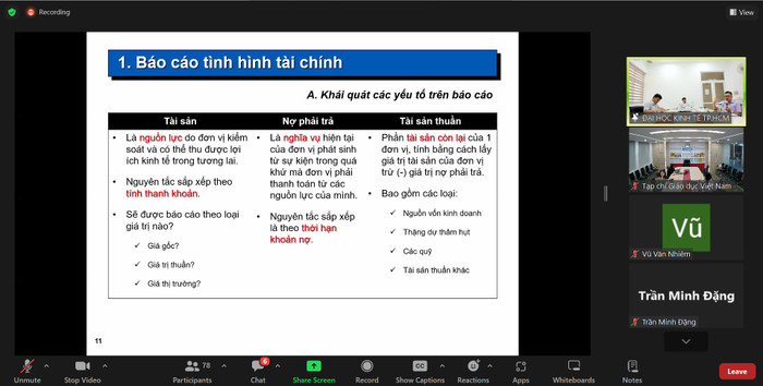 Phó Giáo sư, Tiến sĩ Phạm Quang Huy chia sẻ trong toạ đàm. (Ảnh chụp màn hình) z5199296297291_99368f2ae3fea3925c702a2af68c8531.jpg