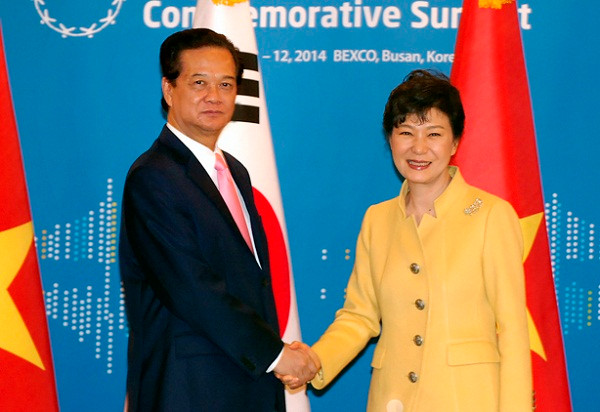 Thủ tướng Nguyễn Tấn Dũng hội đàm với Tổng thống Park Geun-hye. ảnh: VGP.