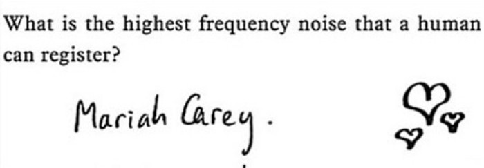 "Mariah Carey chính là âm thanh cao nhất mà con người có thể cảm nhận đươc", câu trả lời thật khó hiểu?. "Mariah Carey chính là âm thanh cao nhất mà con người có thể cảm nhận đươc", câu trả lời thật khó hiểu?.