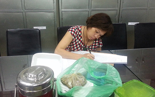 Nguyễn Thị Thanh Trang tại cơ quan điều tra. Nguyễn Thị Thanh Trang tại cơ quan điều tra.