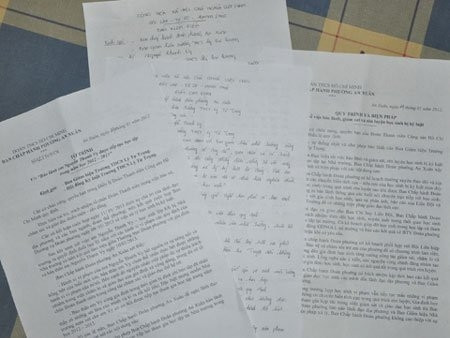 Tờ trình của đoàn thanh niên Phường An Xuân gửi lãnh đạo nhà trường sáng hôm nay