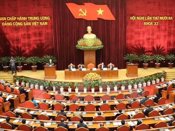 Toàn cảnh hội nghị ban chấp hành trung ương 13: ảnh: Trí Dũng/TTXVN.