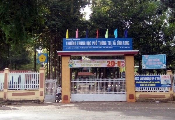 Trường Trung học phổ thông Bình Long. (Ảnh: Đan Quỳnh). Trường Trung học phổ thông Bình Long. (Ảnh: Đan Quỳnh).