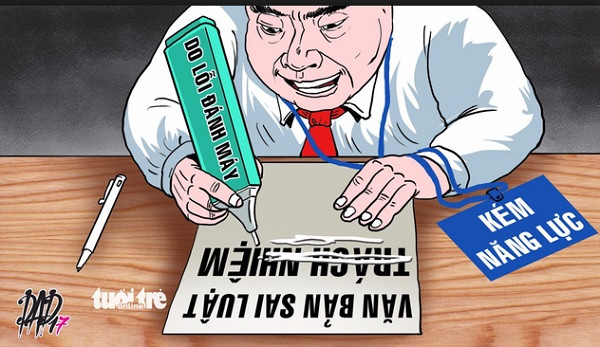 Lỗi của người đánh máy (Ảnh minh họa của DAD17). Lỗi của người đánh máy (Ảnh minh họa của DAD17).