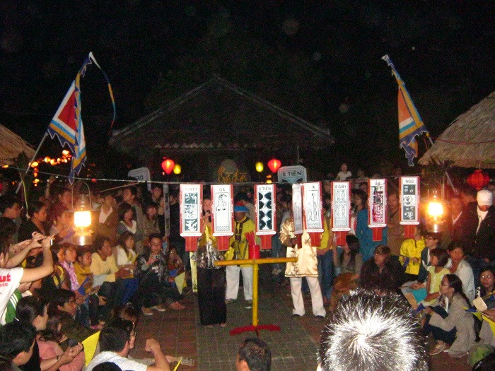 Một hội hát bài chòi xuân ở Hội An (Ảnh: tác giả cung cấp).