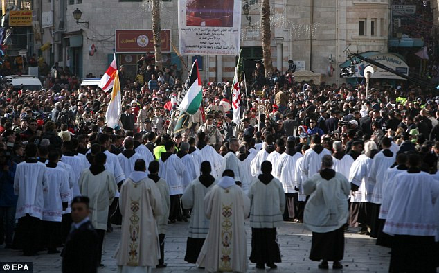 Không khí lễ diễu hành tại Bethlehem chiều ngày 24/12 Không khí lễ diễu hành tại Bethlehem chiều ngày 24/12