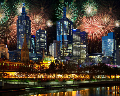 Bắn pháo hoa mừng năm mới tại Melbourne Bắn pháo hoa mừng năm mới tại Melbourne