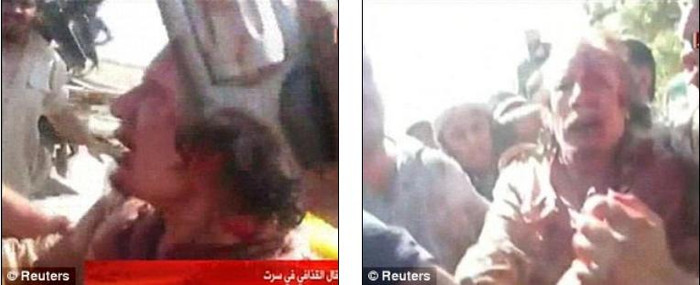 Thi thể của Gaddafi đang được bảo quản tại Misurata và sẽ được chôn cất sau khi Tòa án Hình sự Quốc tế kết thúc cuộc điều tra về tội ác của nhà lãnh đạo này, dự kiến sẽ được công bố trong một vài ngày tới. Thi thể của Gaddafi đang được bảo quản tại Misurata và sẽ được chôn cất sau khi Tòa án Hình sự Quốc tế kết thúc cuộc điều tra về tội ác của nhà lãnh đạo này, dự kiến sẽ được công bố trong một vài ngày tới.