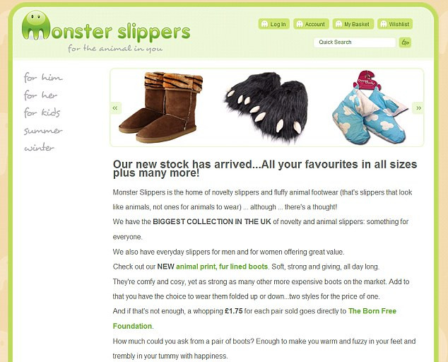 Tom Boddingham đã đặt hàng trên trang web của công ty sản xuất Dép quái vật Tom Boddingham đã đặt hàng trên trang web của công ty sản xuất Dép quái vật