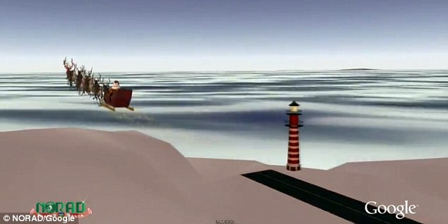 Hình ảnh ghi lại hành trình của ông già Noel