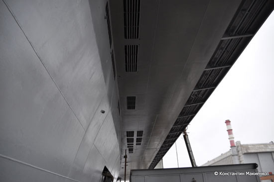 Theo nguồn tin từ giới chức quân sự Nga, hiện con tàu này đã được hoàn thành tới 85% Theo nguồn tin từ giới chức quân sự Nga, hiện con tàu này đã được hoàn thành tới 85%