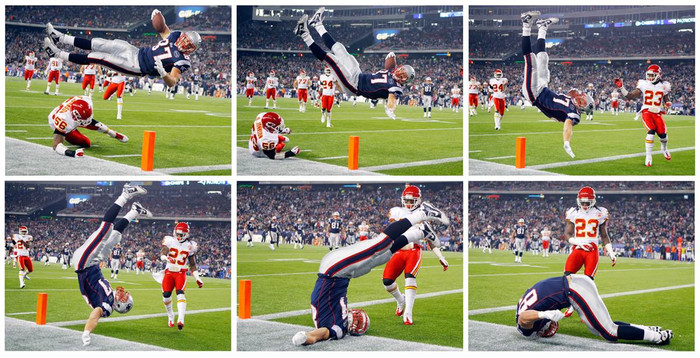 Những hình ảnh ấn tượng từ trận đấu bóng bầu dục giữa ở giải NFL diễn ra tại thành phố Foxborough, Massachusset (Mỹ) hôm 21/11. Những hình ảnh ấn tượng từ trận đấu bóng bầu dục giữa ở giải NFL diễn ra tại thành phố Foxborough, Massachusset (Mỹ) hôm 21/11.