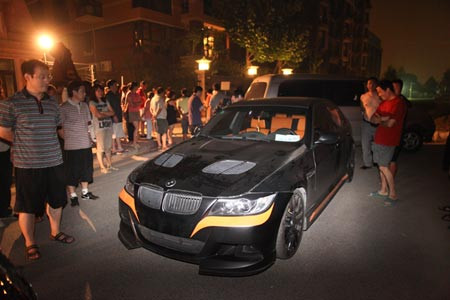 Hiện trường vụ va chạm xe giữa Li và cặp vợ chồng trẻ