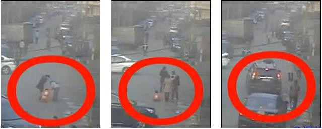 Cảnh cô bé 5 tuổi bị chiếc xe hơi màu đen chồm lên đầu Cảnh cô bé 5 tuổi bị chiếc xe hơi màu đen chồm lên đầu