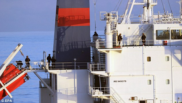 Tàu Montecristo, tải trọng 56.000 tấn, đã bị một toán hải tặc tấn công và cướp tàu ở vùng biển ngoài khơi cách của Somalia ngày hôm qua.