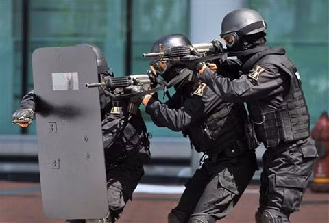 Các binh sĩ tham gia một đợt tập trận chung Mỹ-Hàn Quốc