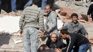 Hiện trường động đất tấn công miền đông Thổ Nhĩ Kỳ chiều 23/10