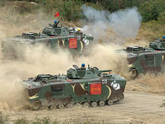 Quân đội Đài Loan tập trận. Ảnh AFP