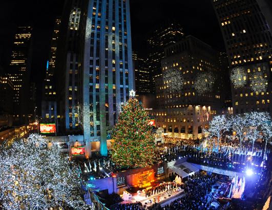 Cây Giáng sinh được thắp sáng tại tại Trung tâm Rockefeller, New York Cây Giáng sinh được thắp sáng tại tại Trung tâm Rockefeller, New York