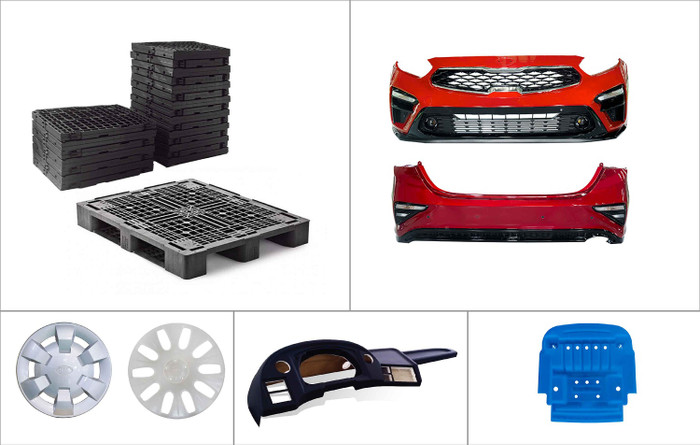 Sản phẩm nhà máy linh kiện nhựa.