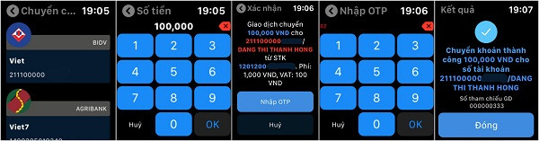 Chỉ cần 5 bước, thực hiện trong chưa đầy 2 phút là đã chuyển khoản thành công rồi. Chỉ cần 5 bước, thực hiện trong chưa đầy 2 phút là đã chuyển khoản thành công rồi.