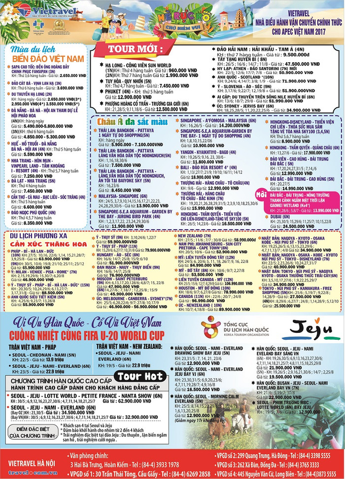 Vietravel tung ra nhiều chương trình ưu đãi hấp dẫn du lịch hè. Vietravel tung ra nhiều chương trình ưu đãi hấp dẫn du lịch hè.