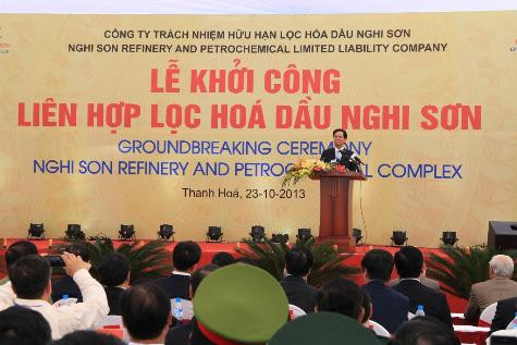 Lễ khởi công Liên hợp lọc hóa dầu Nghi Sơn. Lễ khởi công Liên hợp lọc hóa dầu Nghi Sơn.