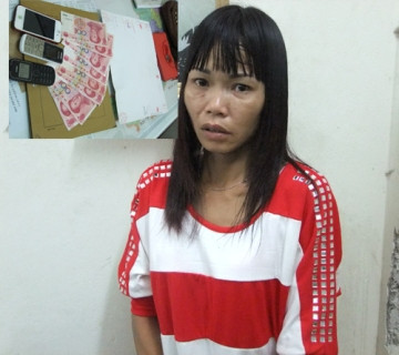 Đối tượng Phạm Thị Thúy tại cơ quan điều tra Đối tượng Phạm Thị Thúy tại cơ quan điều tra