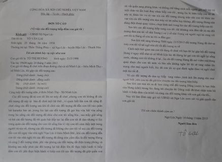 Trong đơn Tr (Tr "cai") là đối tượng bị gia đình H tố cáo hiện vẫn nằm ngoài vòng pháp luật Trong đơn Tr (Tr "cai") là đối tượng bị gia đình H tố cáo hiện vẫn nằm ngoài vòng pháp luật