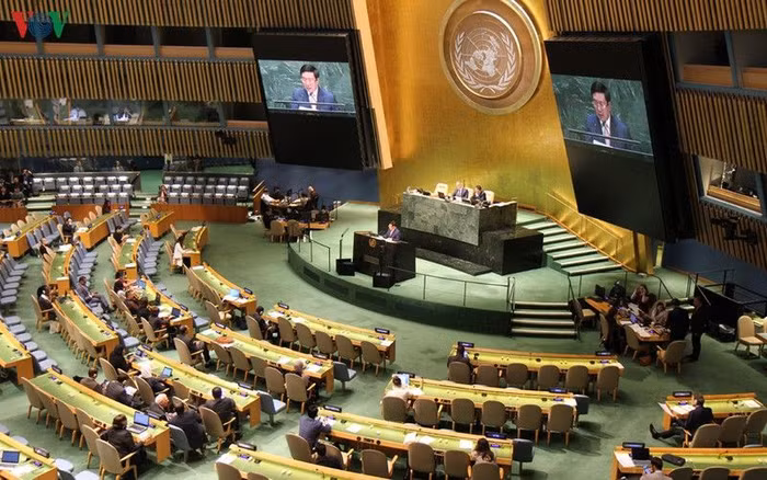 Phó Thủ tướng, Bộ trưởng Ngoại giao Phạm Bình Minh phát biểu tại phiên thảo luận chung cấp cao khóa 74 Đại hội đồng Liên Hợp Quốc.