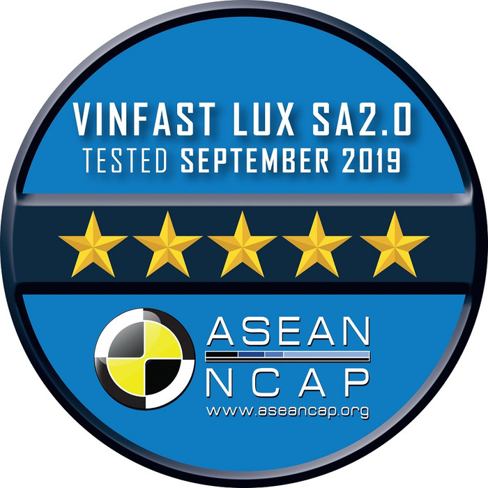 Chứng chỉ an toàn ASEAN NCAP 5 sao dành cho mẫu xe Lux SA2.0. Chứng chỉ an toàn ASEAN NCAP 5 sao dành cho mẫu xe Lux SA2.0.