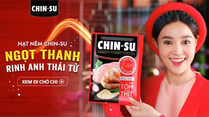 Hạt nêm Chin-Su ngọt thanh từ tôm và thịt.