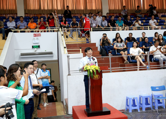 Ông Hồ Quang Lợi - Phó Chủ tịch Thường trực Hội Nhà báo Việt Nam, Trưởng Ban Tổ chức Giải Bóng bàn Cúp Hội Nhà báo Việt Nam lần thứ XIII - năm 2019.