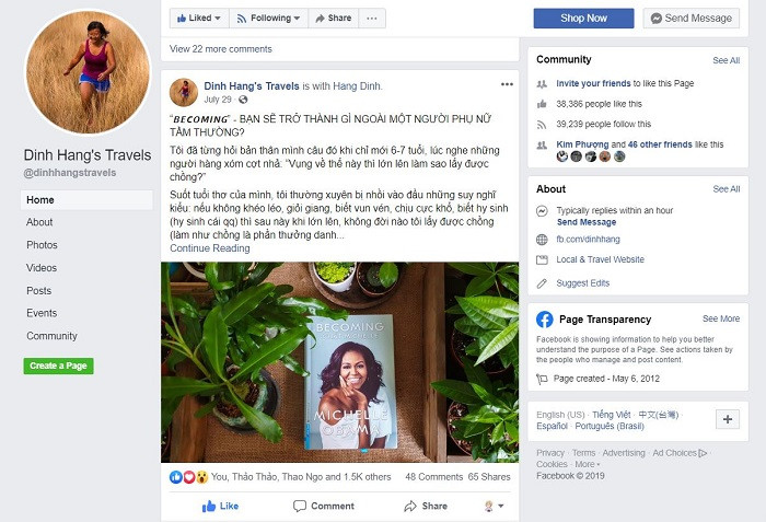 Nhà văn – Travel Blogger – Đinh Hằng người đã từng một mình đi khắp thế giới được các bạn trẻ yêu thích đã viết một “status” về cuốn “Chất Michelle’. Nhà văn – Travel Blogger – Đinh Hằng người đã từng một mình đi khắp thế giới được các bạn trẻ yêu thích đã viết một “status” về cuốn “Chất Michelle’.