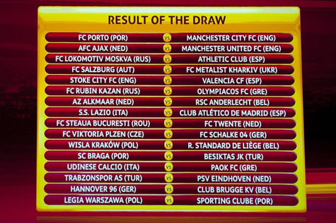 Các cặp đối kháng ở vòng 32 đội Europa League. Các cặp đối kháng ở vòng 32 đội Europa League.