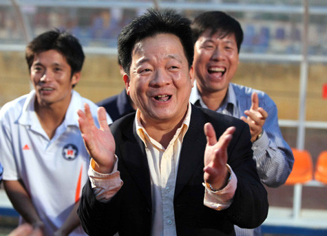 Bầu Hiển (Hà Nội T&T). Ảnh: Quang Minh